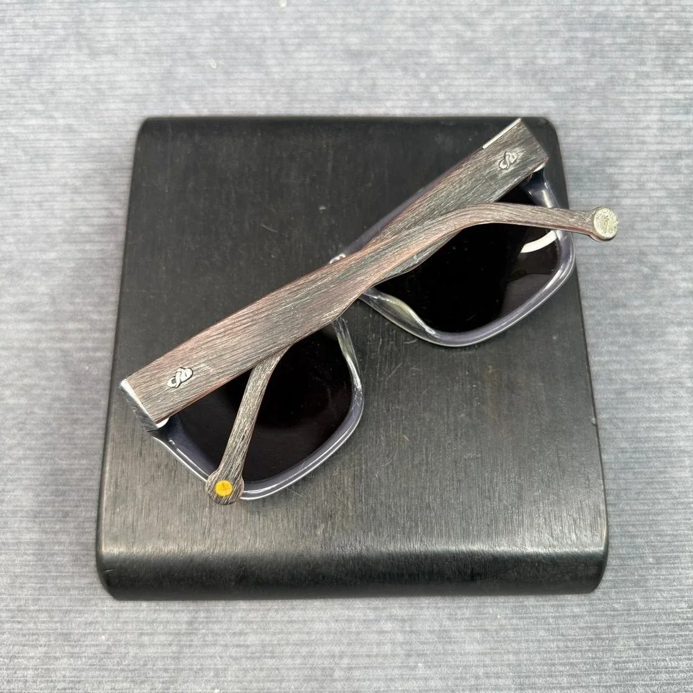 Chilli‎ Beans Brazilian Square Y2k Sunglasses Grey Wood Grain Texture OC.CL.1349